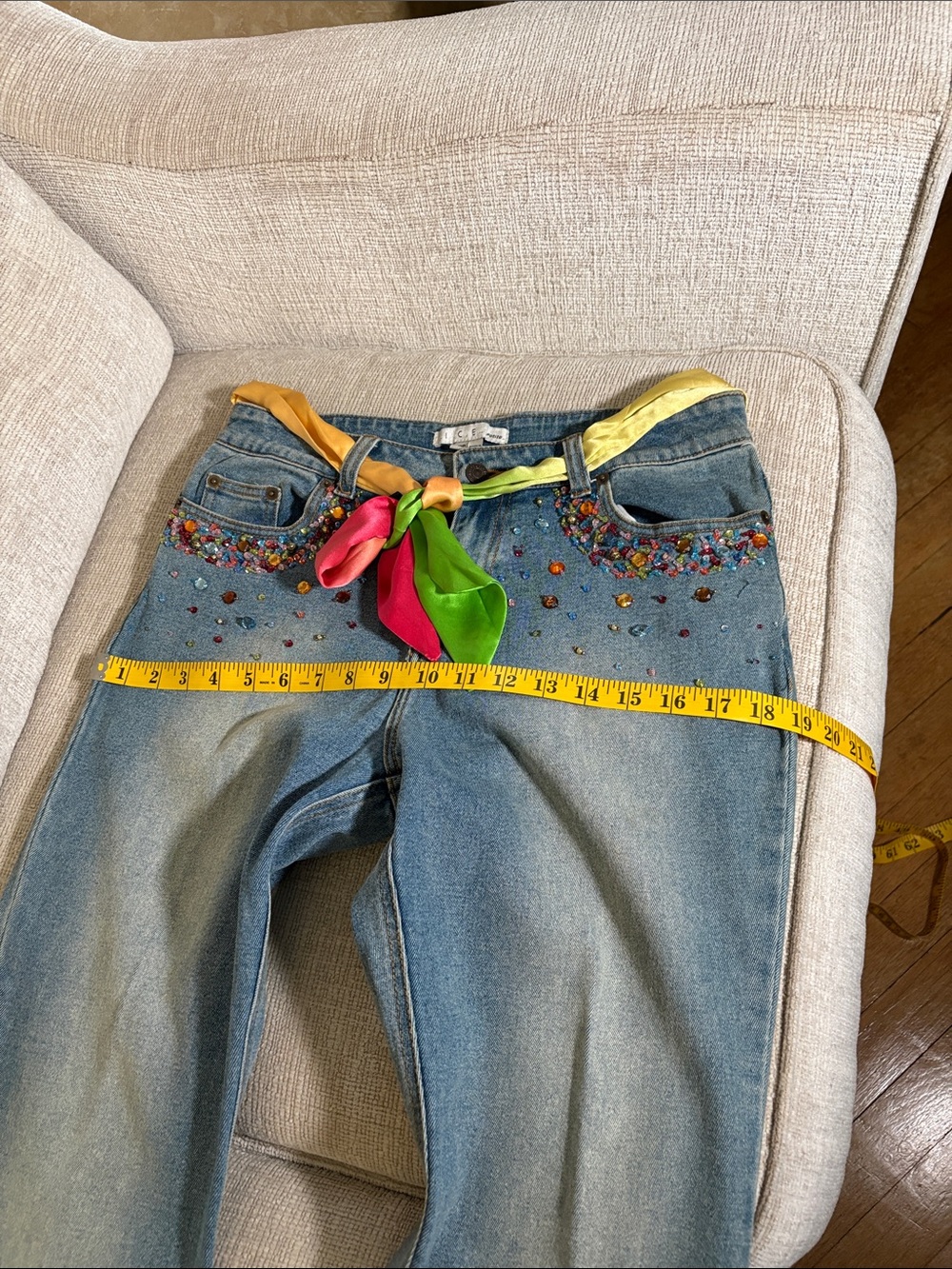 Jeans - Sz 10P - Multi Color  Rhinestones - Picture 14 of 17